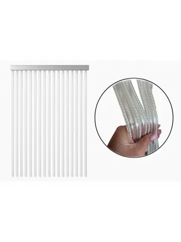 Deurgordijn - 90x220 cm Wit - Pvc -