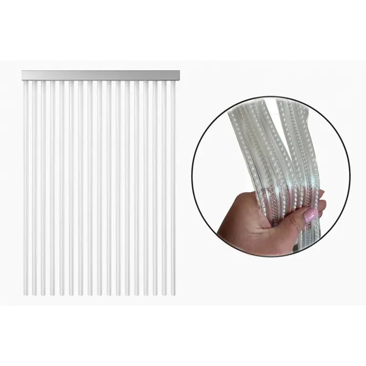 Deurgordijn - 90x220 cm Wit - Pvc -