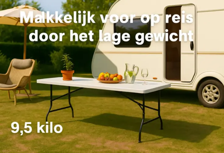 Campingtafel inklapbaar 180x70 cm - White