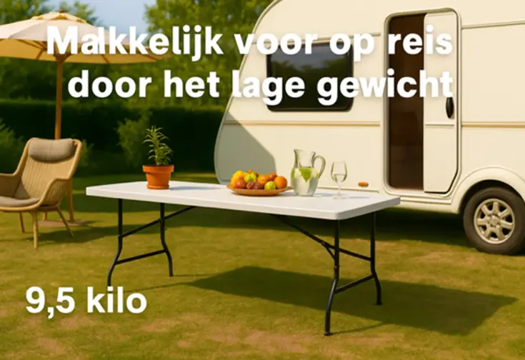 Campingtafel inklapbaar 180x70 cm - White