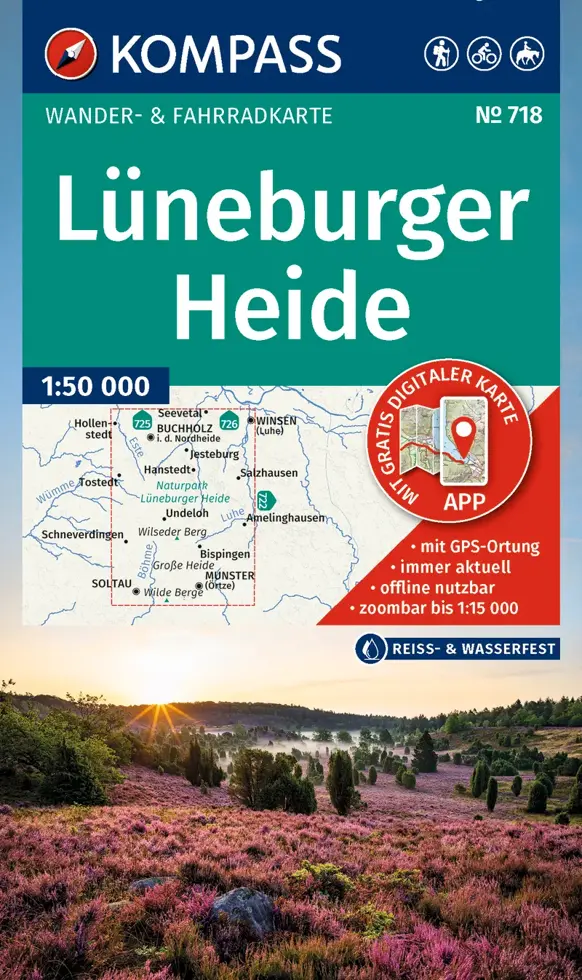 Wandelkaart WK718 Lüneburger Heide