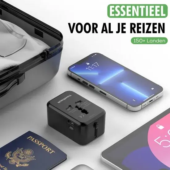 Universele Reisstekker – USB & USB-C