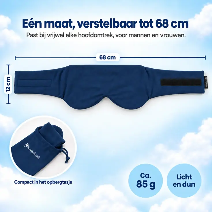 Katoenen Slaapmasker - Verduisterend - Verstelbaar