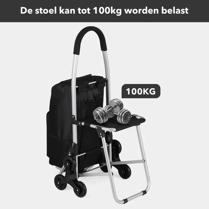 Boodschappentrolley 35L - Trapwielen