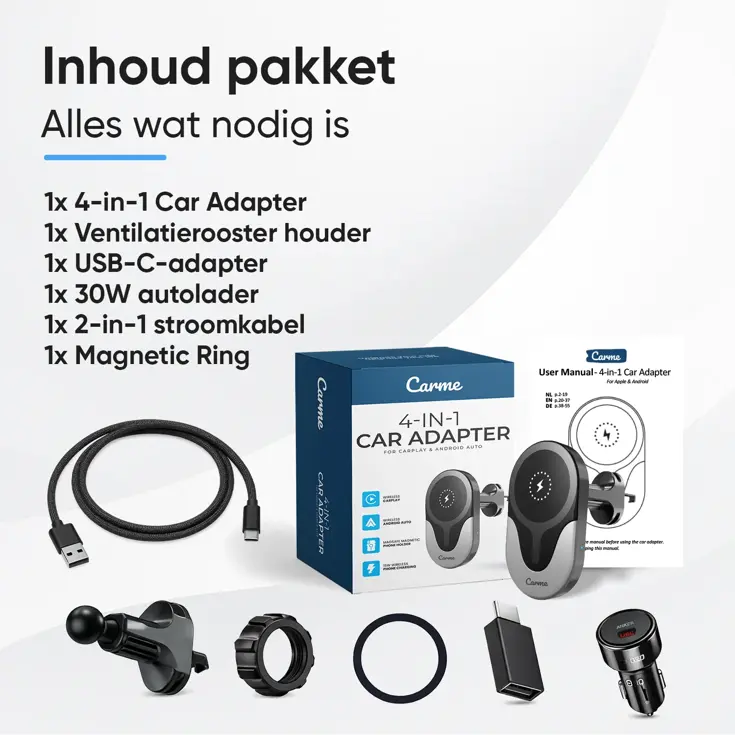 4-in-1 CarPlay & Android Auto Dongle