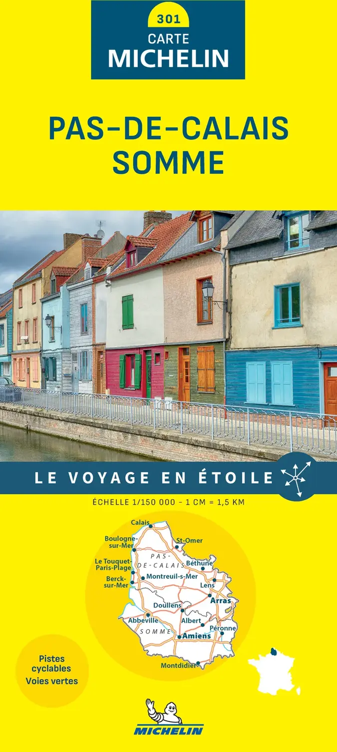 Michelin Local Wegenkaart 301 Pas de Calais