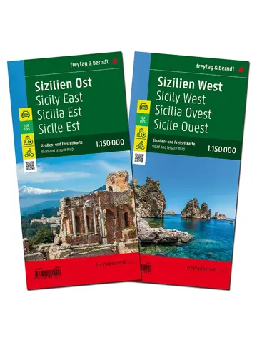 Wegenkaart Sicilië Oost en West Set