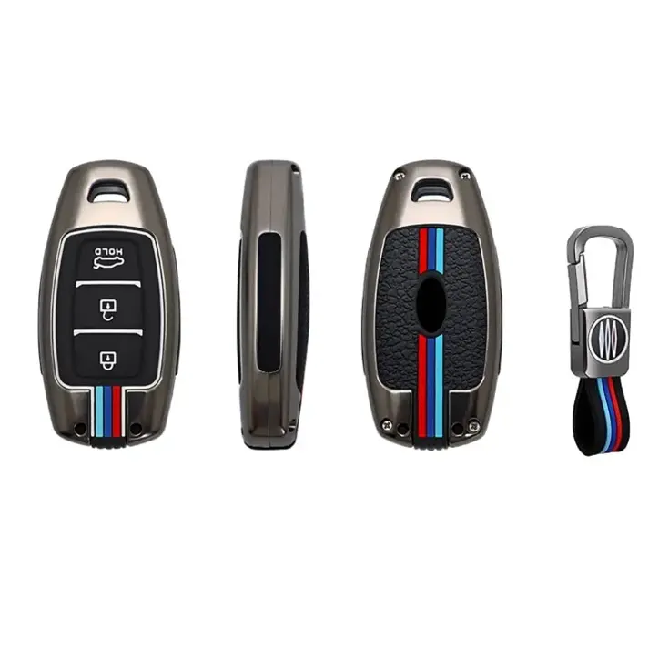 Metalen Sleutelhoesje voor Hyundai grijs D3