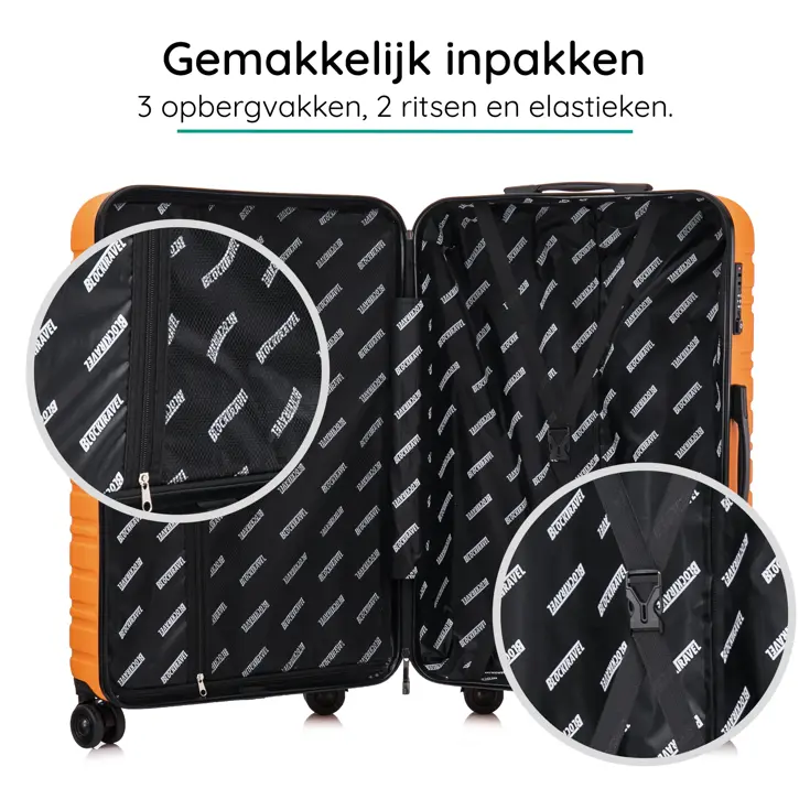 Reiskoffer L ABS 95L met TSA-slot en 360° wielen