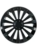 Meridan Zwart wieldoppen Set van 4 - 15 inch