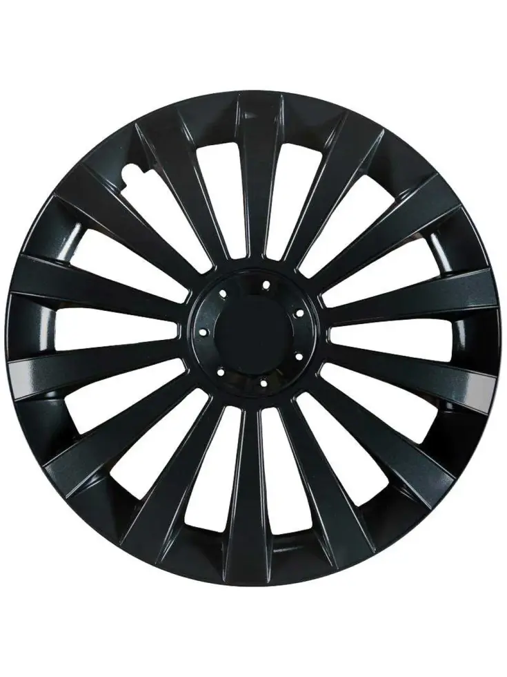 Meridan Zwart wieldoppen set van 4 - 14 inch