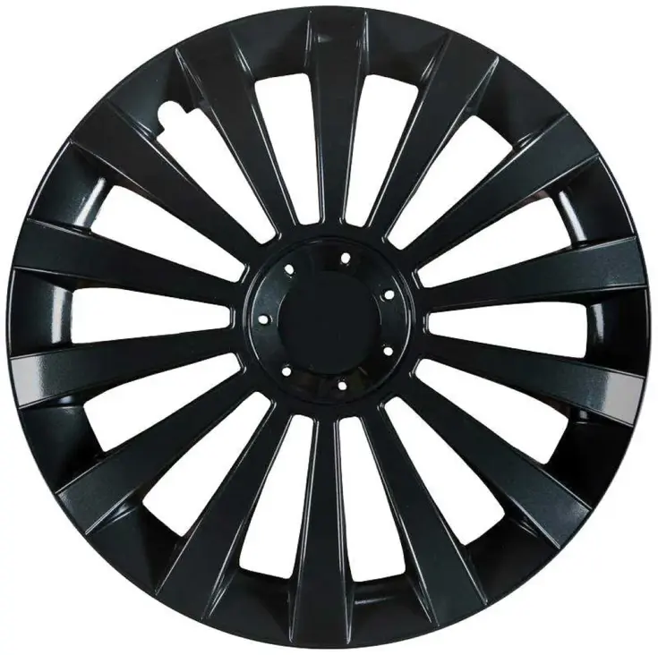 Meridan Zwart wieldoppen Set van 4 - 15 inch
