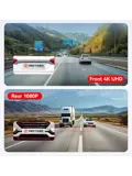F7NP 4K Wifi GPS 2CH 128gb dashcam