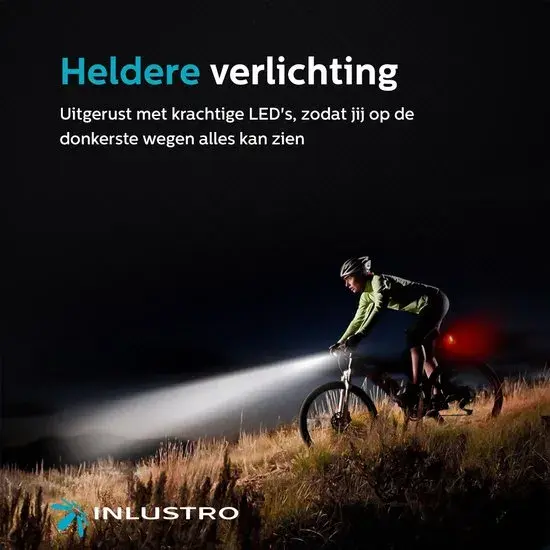 Oplaadbare Fietslamp Set Aluminium