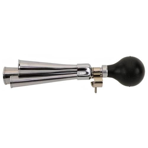 Fietstoeter chroom 3 tonig - zilver/zwart