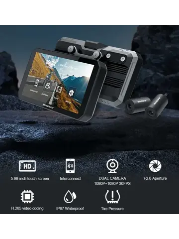 N1 Pro 2CH Wifi GPS Carplay monitor en dashcam