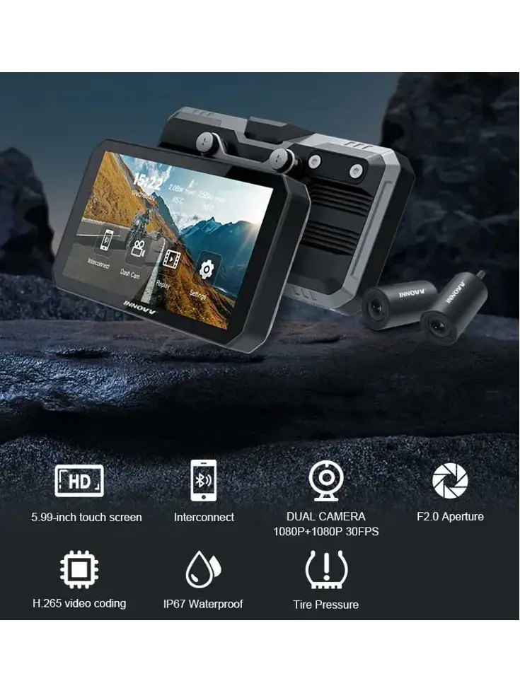 N1 Pro 2CH Wifi GPS Carplay monitor en dashcam