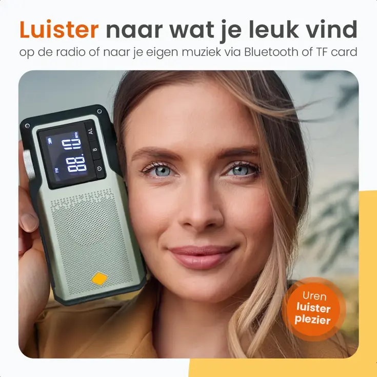 Noodradio - Solar Powerbank 10000mAh - Bluetooth