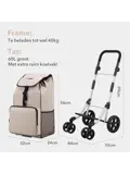 Boodschappentrolley 60L - 4 Wielen