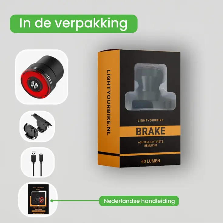 BRAKE - Achterlicht Racefiets - 60 lumen