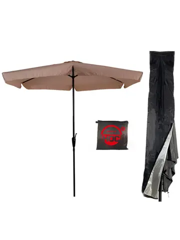 CUHOC Parasol Ecru 3m + Redlabel Parasolhoes