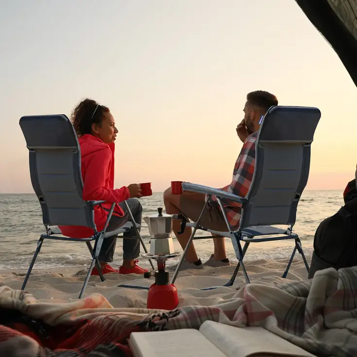 Campingstoel 7 standen – Grijs