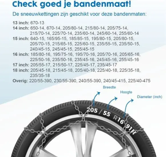 ProPlus Sneeuwkettingen – KNN100