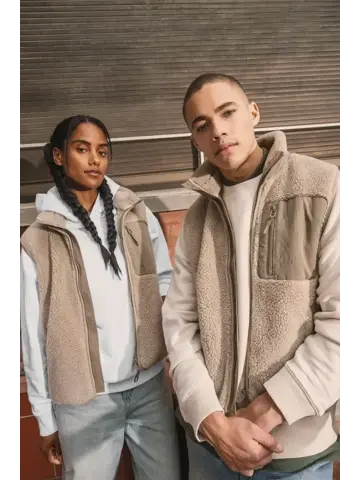 Sherpa Bodywarmer - Zand - Unisex Bodywarmer