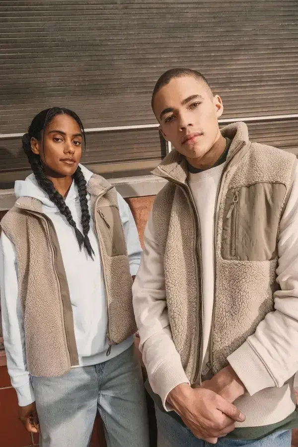 Sherpa Bodywarmer - Zand - Unisex Bodywarmer