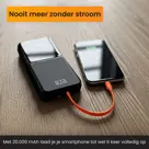 R2B Powerbank 20000 mAh met Ingebouwde Kabels