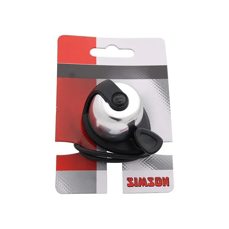 Klassieke Fietsbel Chroom-Zwart met Helder Geluid