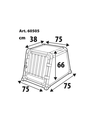Lampa auto-hondenbench 75 x 75 x 66H cm