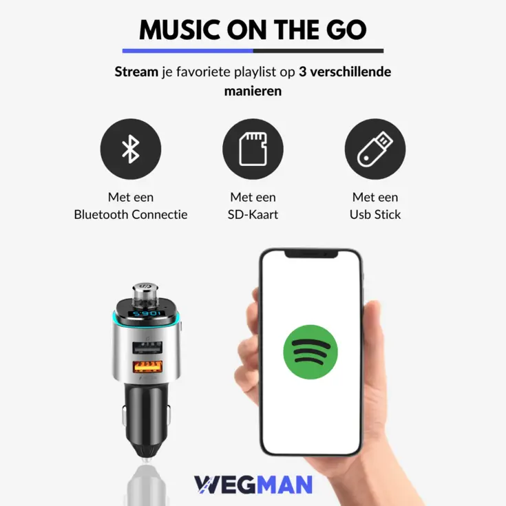 Wegman Bluetooth FM Transmitter - Carkit