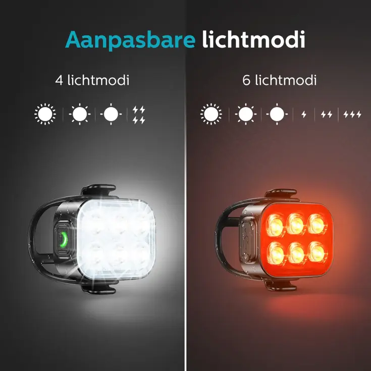 LED Fietslamp Set - Voorlicht / Achterlicht