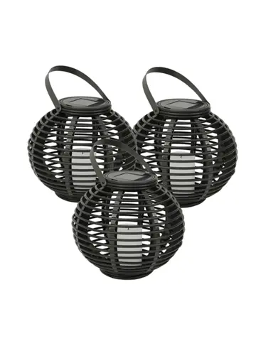 RexTech solar lantaarn Basket - Set van 3