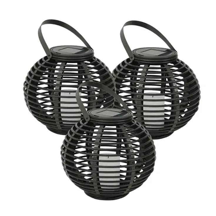 RexTech solar lantaarn Basket - Set van 3