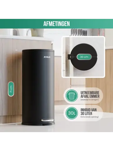 Avalo Pedaalemmer 30L - RVS