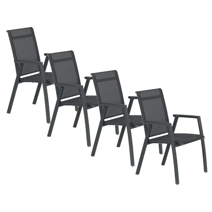 Santana 4st grijze Stoel Garden Impressions