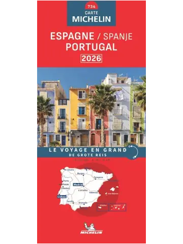 Michelin wegenkaart 734 Spanje/Portugal 2026 