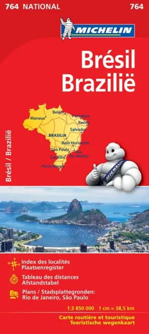 Michelin National Wegenkaart 764 Brazilië