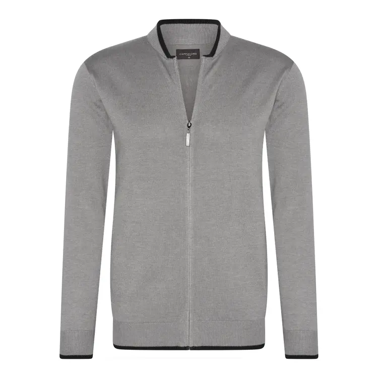 Heren Full Zip Cardigan Cappuccino Italia