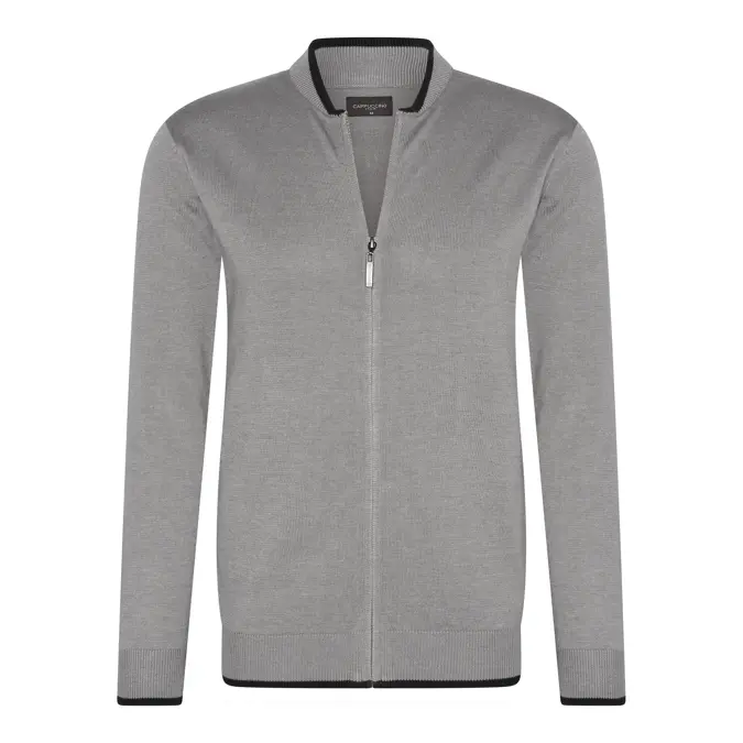 Heren Full Zip Cardigan Cappuccino Italia