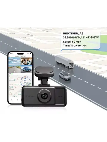 A6 3CH 2K Touch Wifi GPS 64gb dashcam