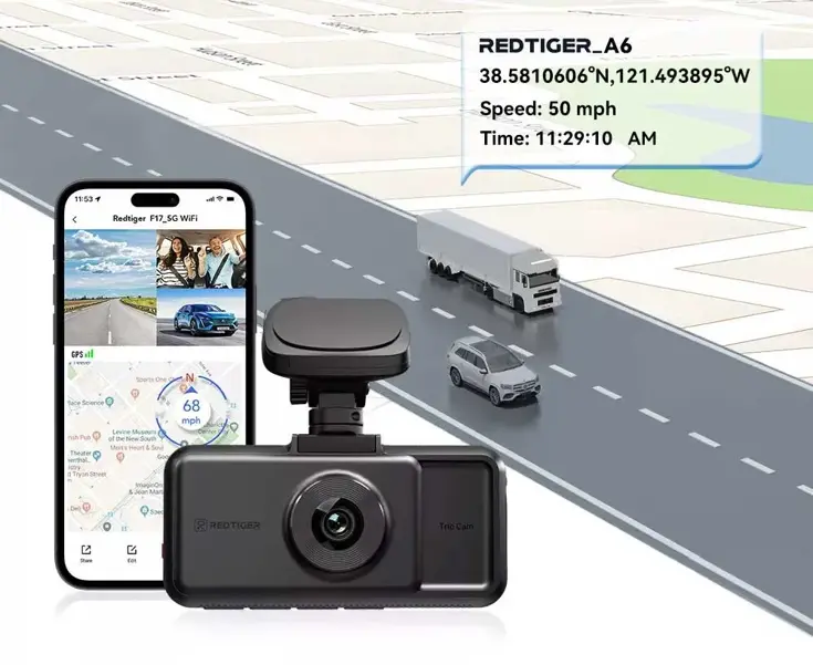 A6 3CH 2K Touch Wifi GPS 64gb dashcam