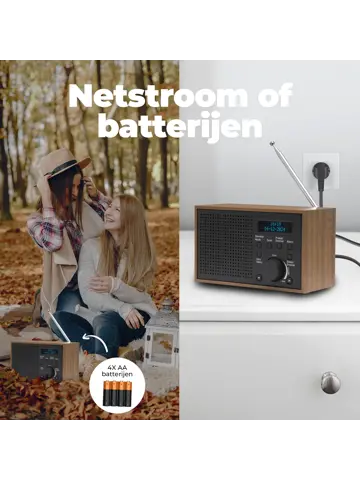 DAB46DG DAB+/FM Radio Wekkerfunctie