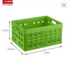 Square - Vouwkrat met koeltas - 32L - groen