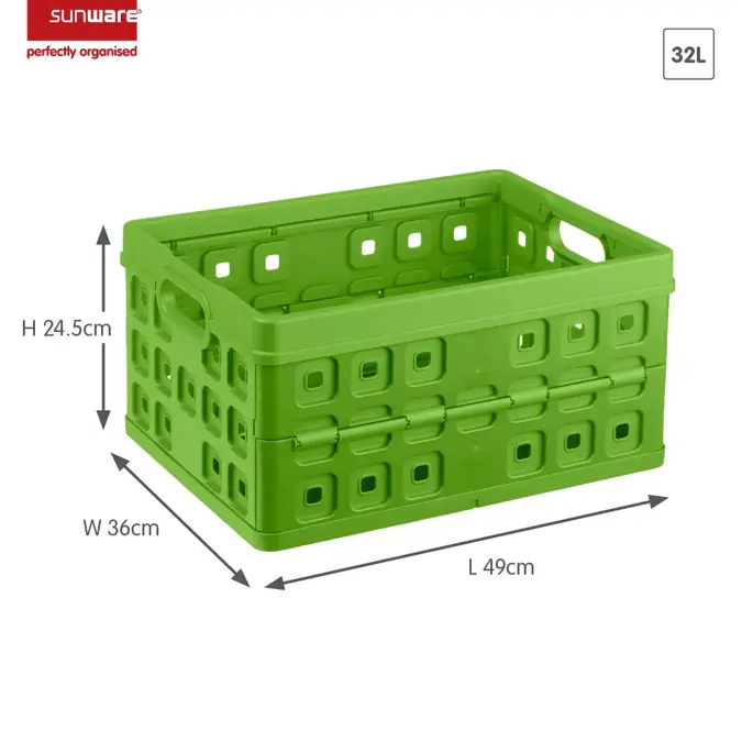 Square - Vouwkrat met koeltas - 32L - groen