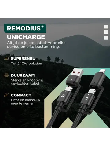 Remodius UniCharge Universele Oplaadkabel