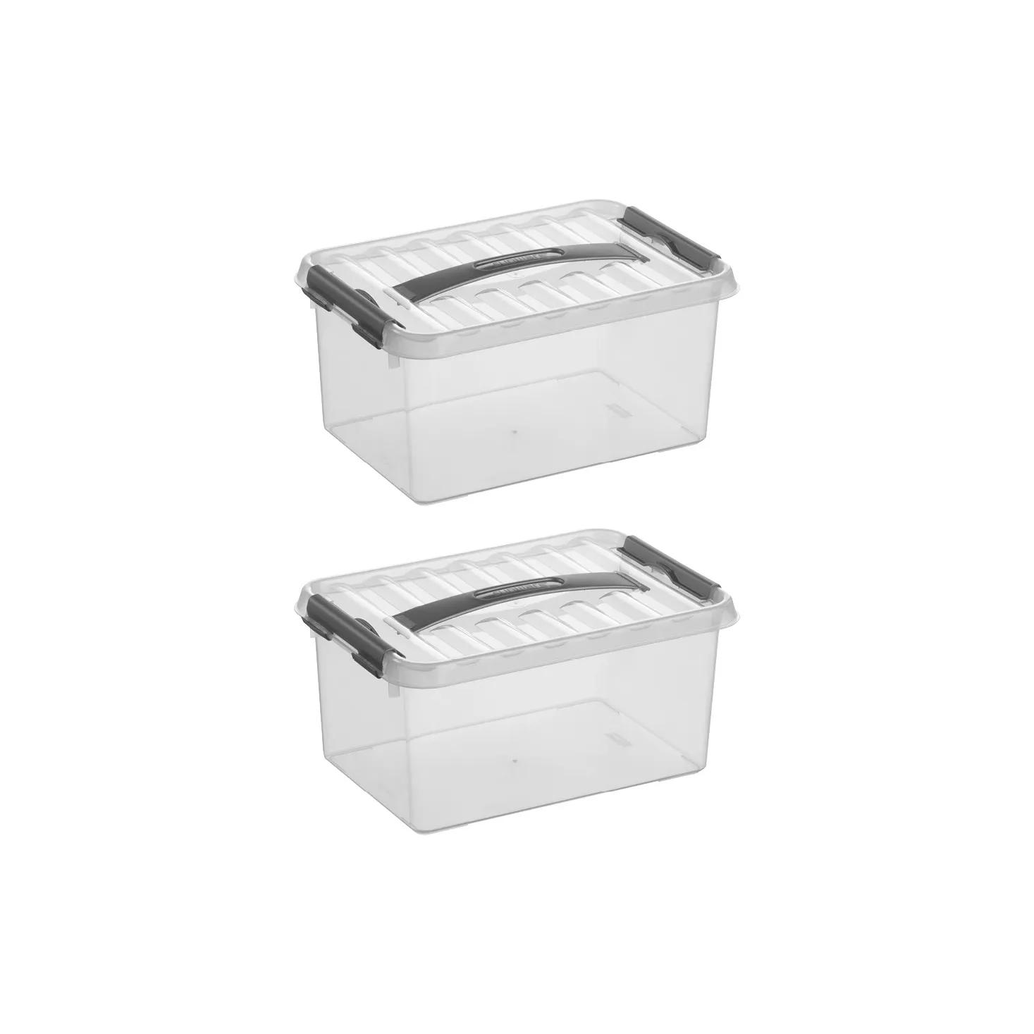 Sunware  Q-line  Opbergbox met inzet  6L  2-delig  Grijs