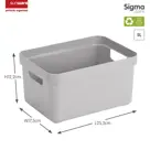 Sigma home - Opbergbox - 5L grijs - 6-delig